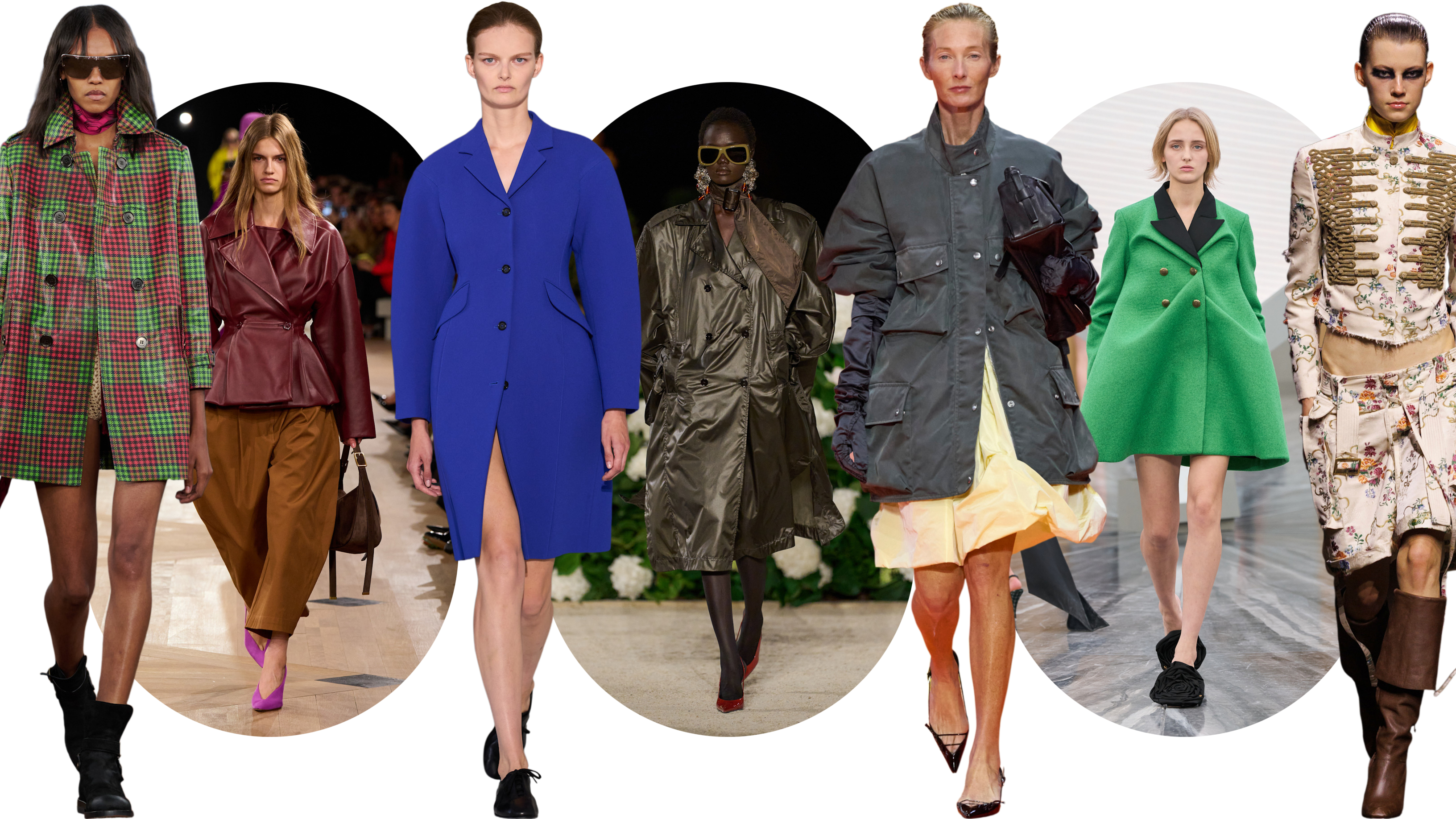 spring 2026 jacket trends at Burberry, Balenciaga, Jil Sander, Saint Laurent, Prada, Dior, and McQueen