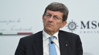 Italian innovation minister Vittorio Colao, wearing a suit and blue tie