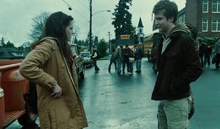 Kristen Stewart and Michael Welsh as Bella and Mike in Twilight