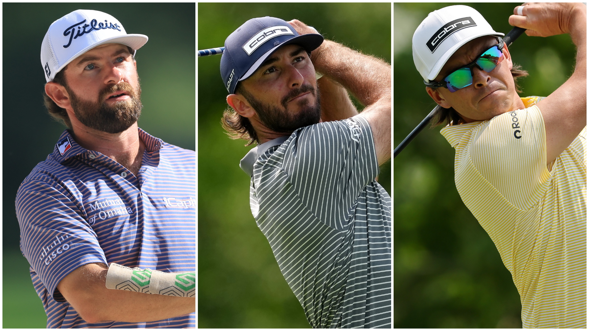 Cameron Young, Max Homa and Rickie Fowler 
