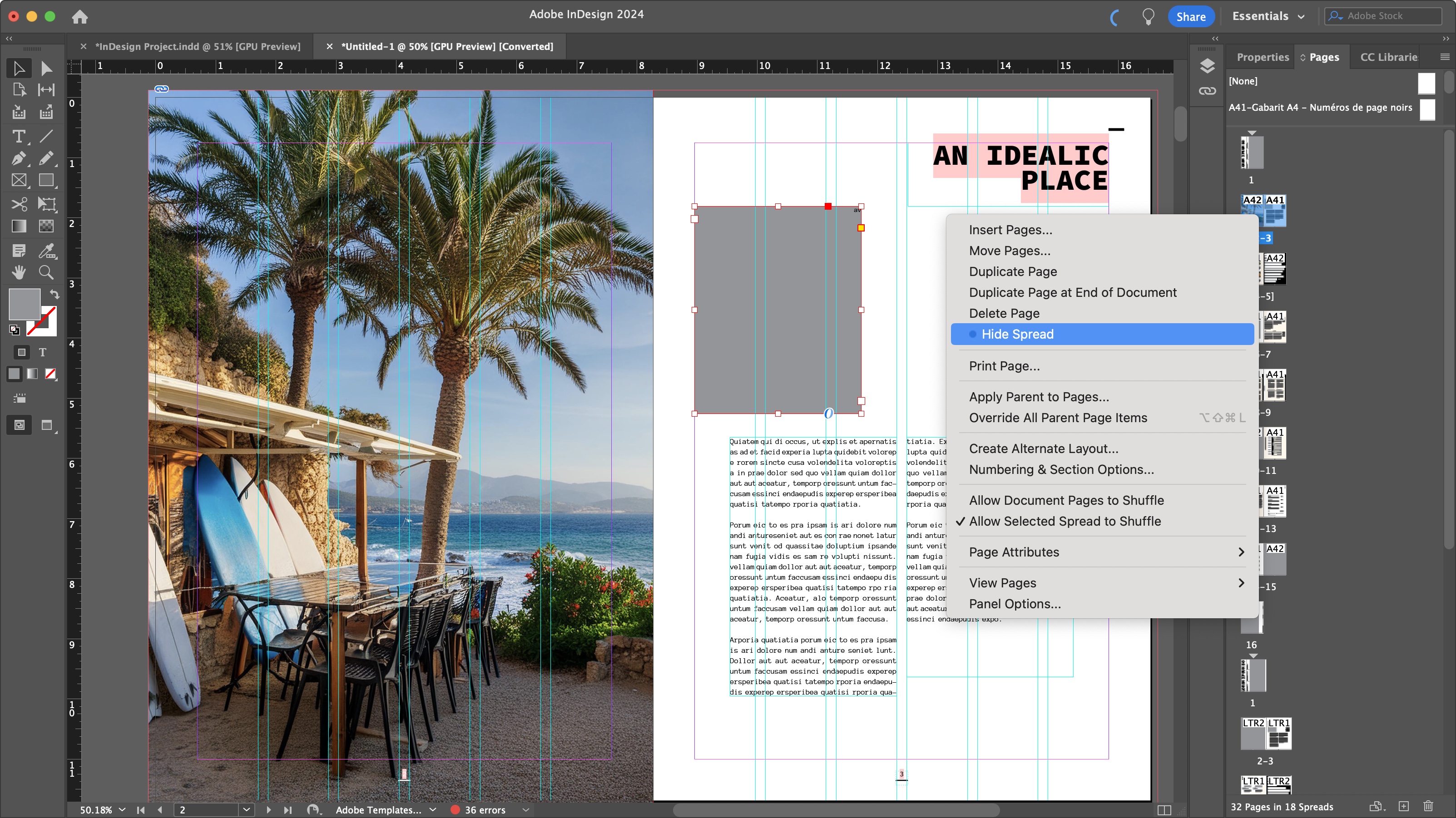 Adobe InDesign during our review and testing