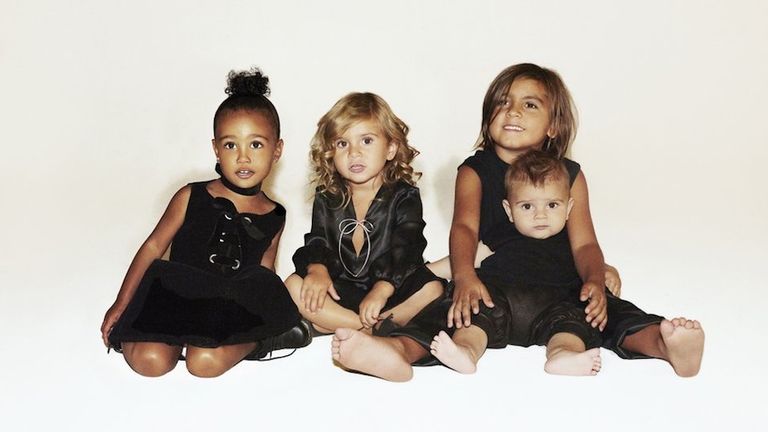 Kardashian kids, black clothes