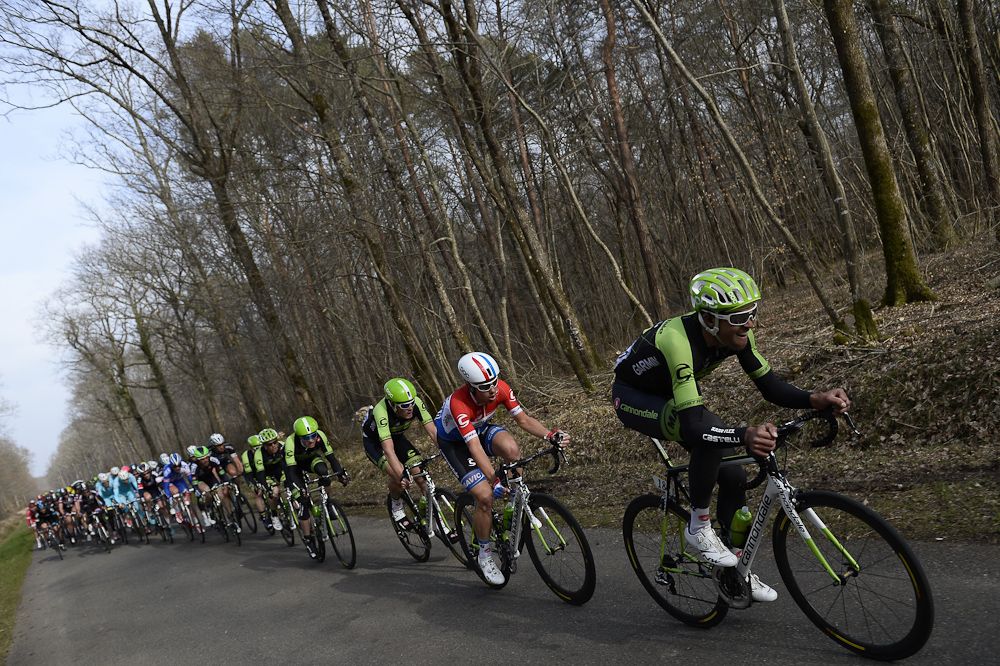 New Zealand's Jack Bauer rides in the pack during the second stage.