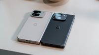 Google Pixel 9 Pro Fold Porcelain and Obsidian face-down