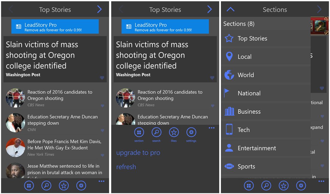 LeadStory Menu