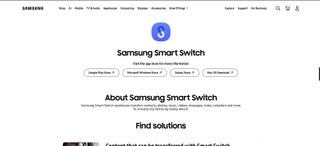 screenshot of Samsung Smart Switch webpage