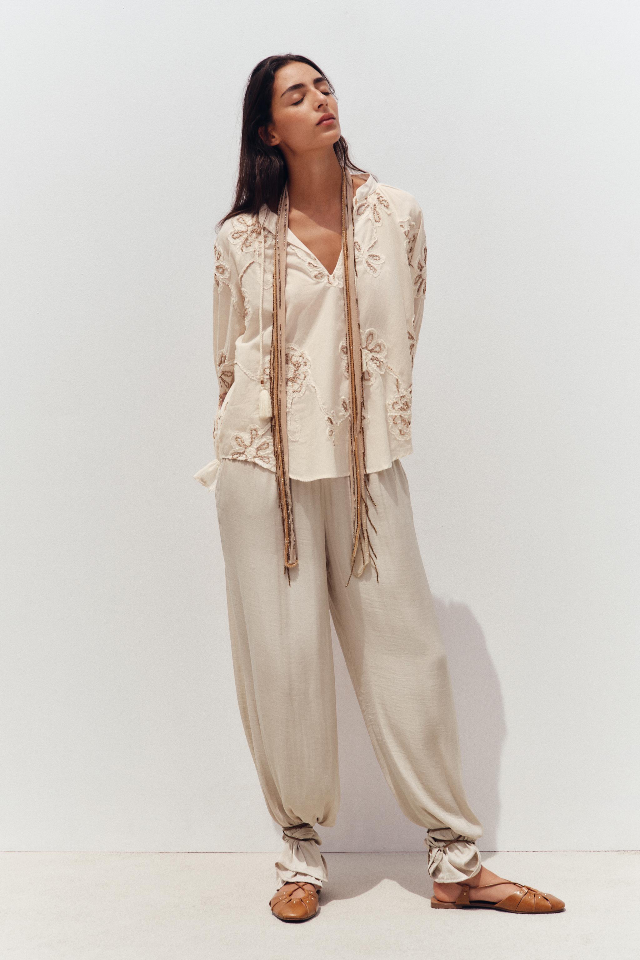 Embroidered Textured Blouse