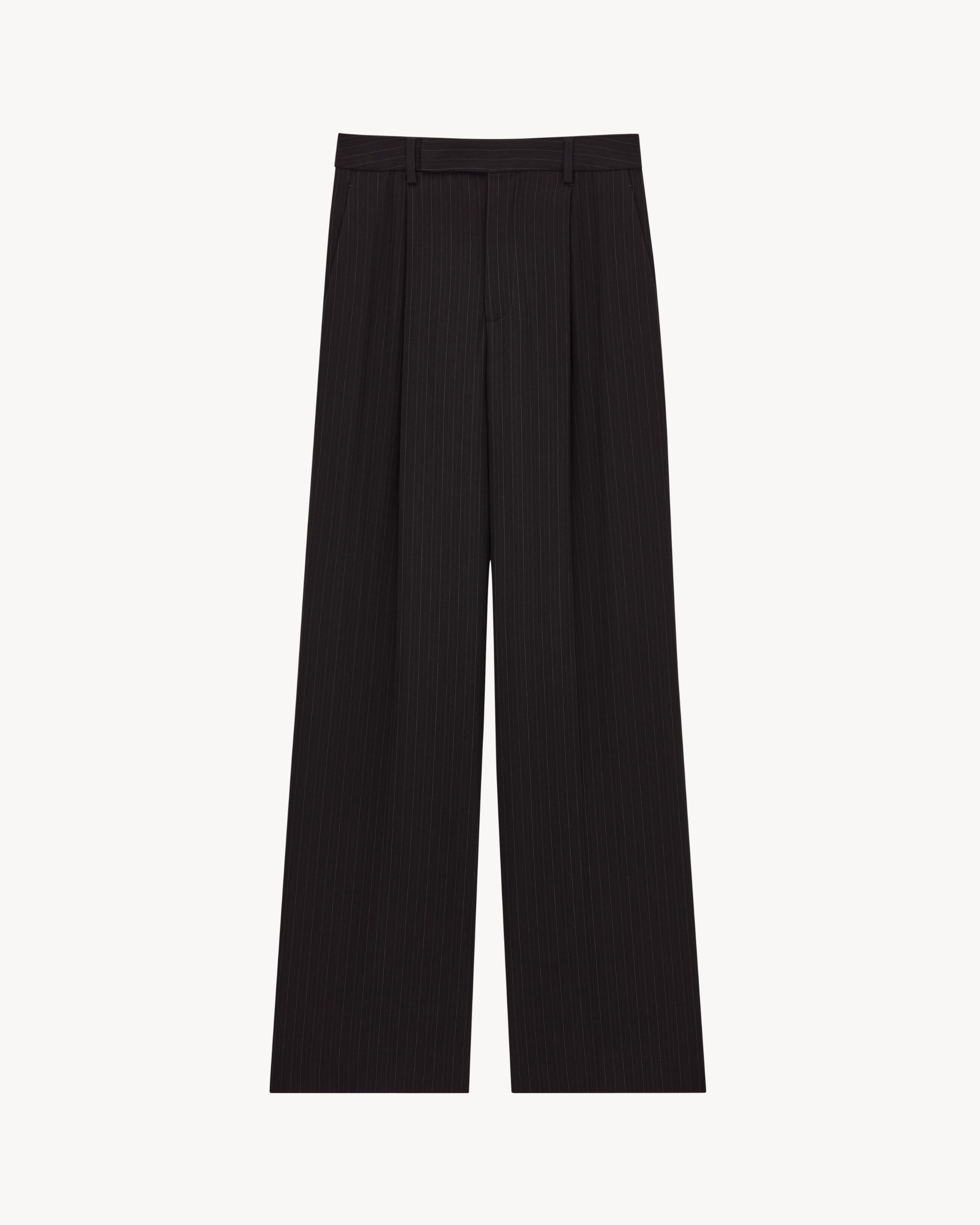 Fluid Pants in Striped Crepe