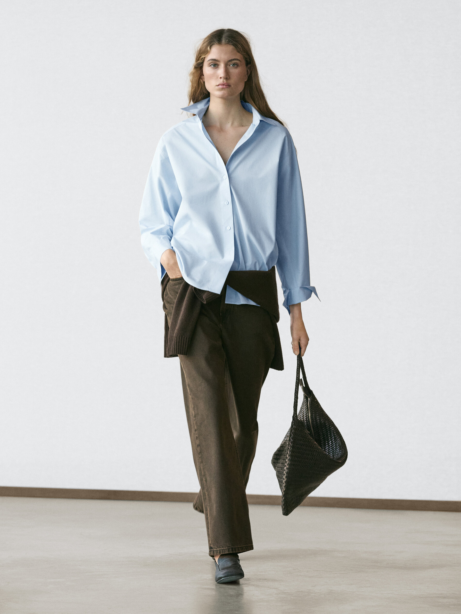 Raglan Sleeve Poplin Shirt