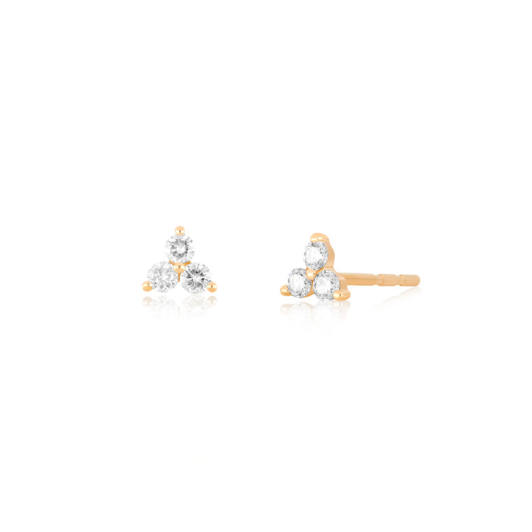 Diamond Trio Stud Earring