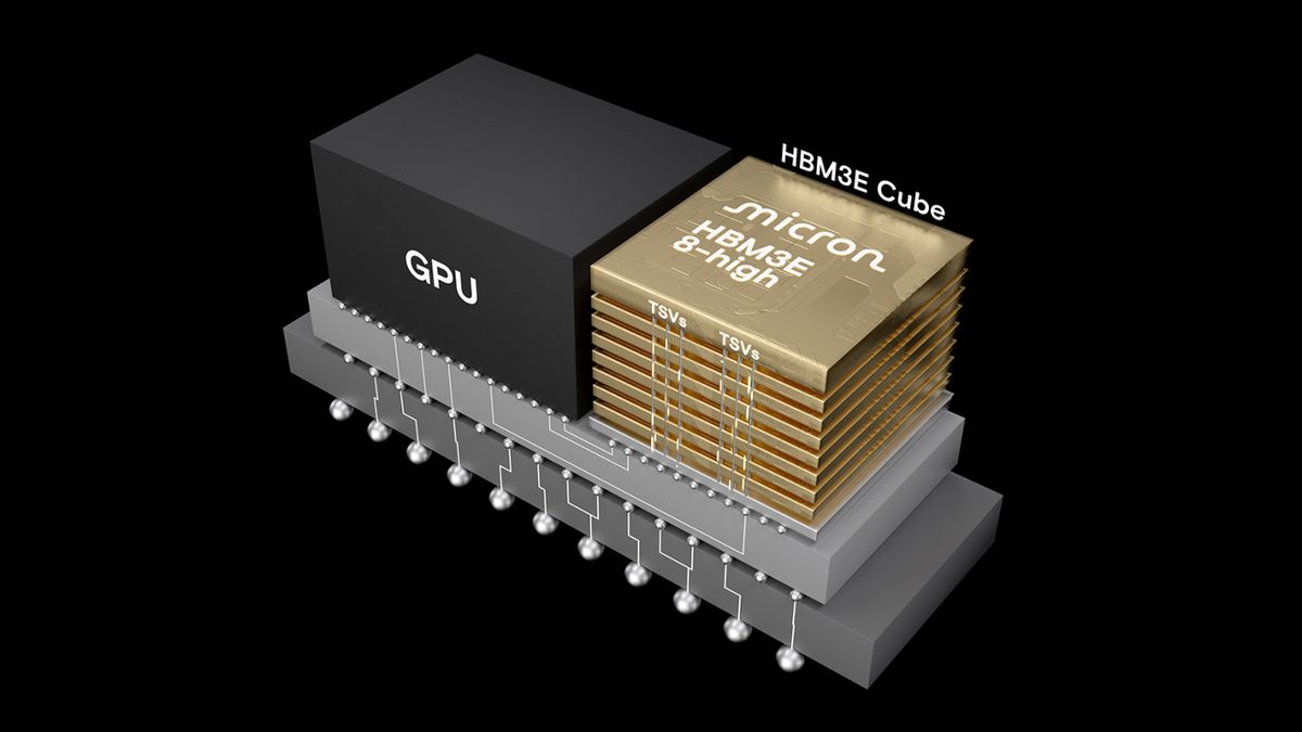 Micron&#039;s HBM3E memory stack