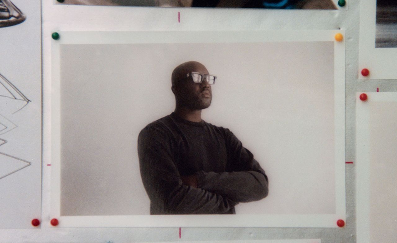 Portrait of Virgil Abloh on drawing board