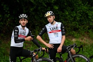 Adam Yates and Tadej Pogacar training around Bilbao before the start of the 2023 Tour de France