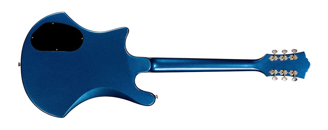 The Guild Newark St. Collection S-300 Deluxe is offered in Neptune blue and Sterling silver Metallic finishes