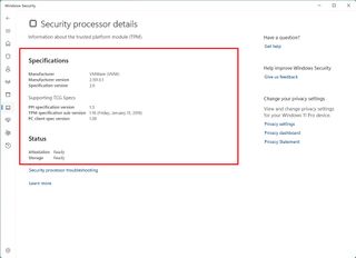 Security processor details