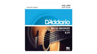 Acoustic guitar strings: Daddario EJ11 80-20 Bronze Light