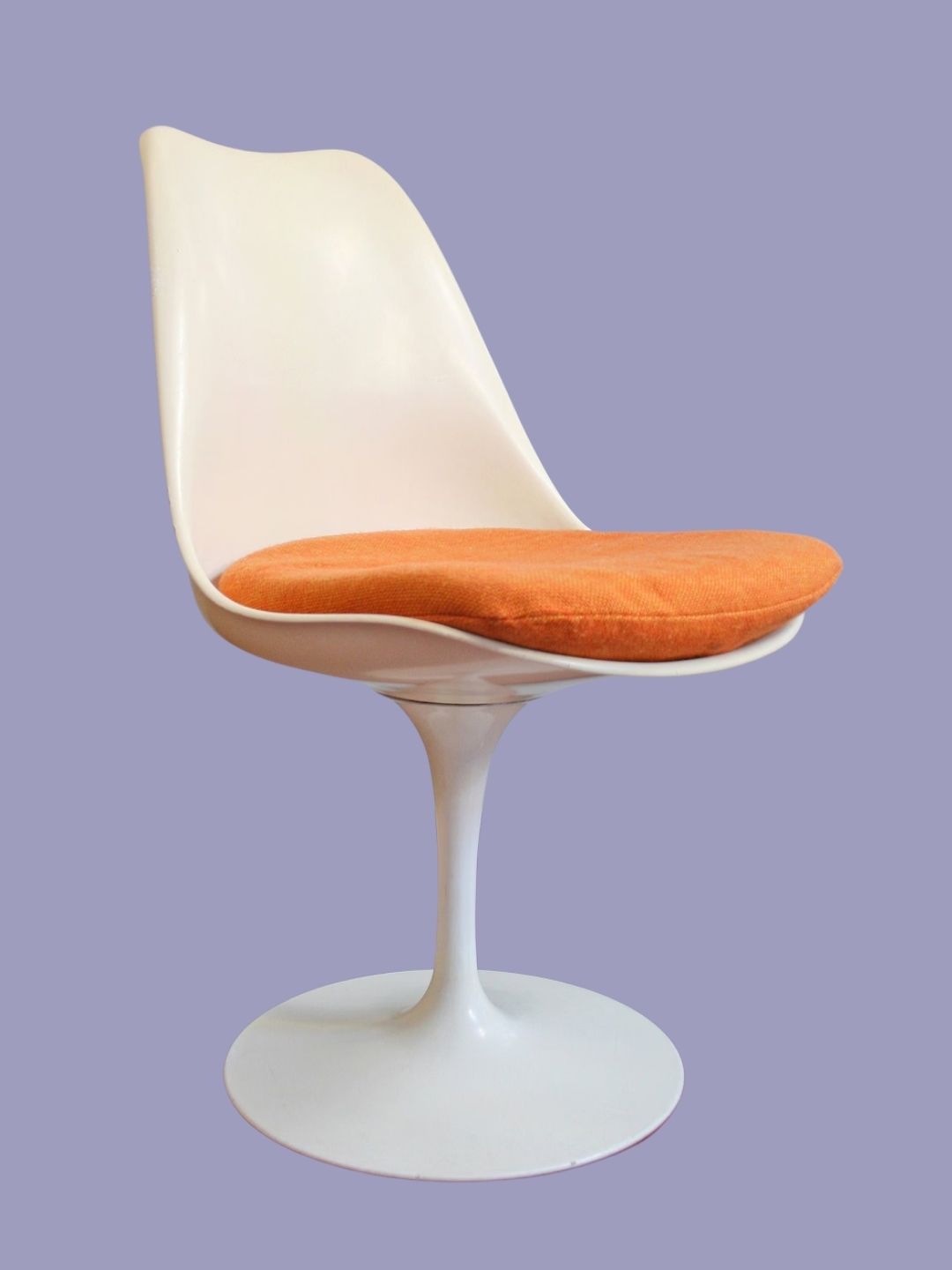 WestEstStudio, Vintage Eero Saarinen Knoll International Orange White Tulip Chair