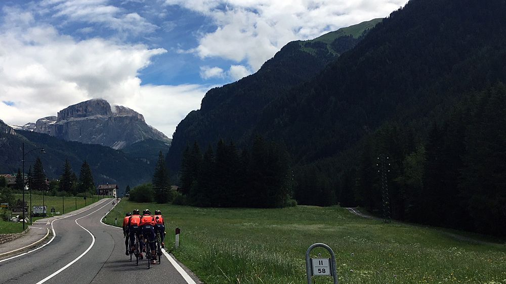 The ride went deep into the Dolomites