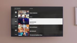YouTube TV tuned to the guide