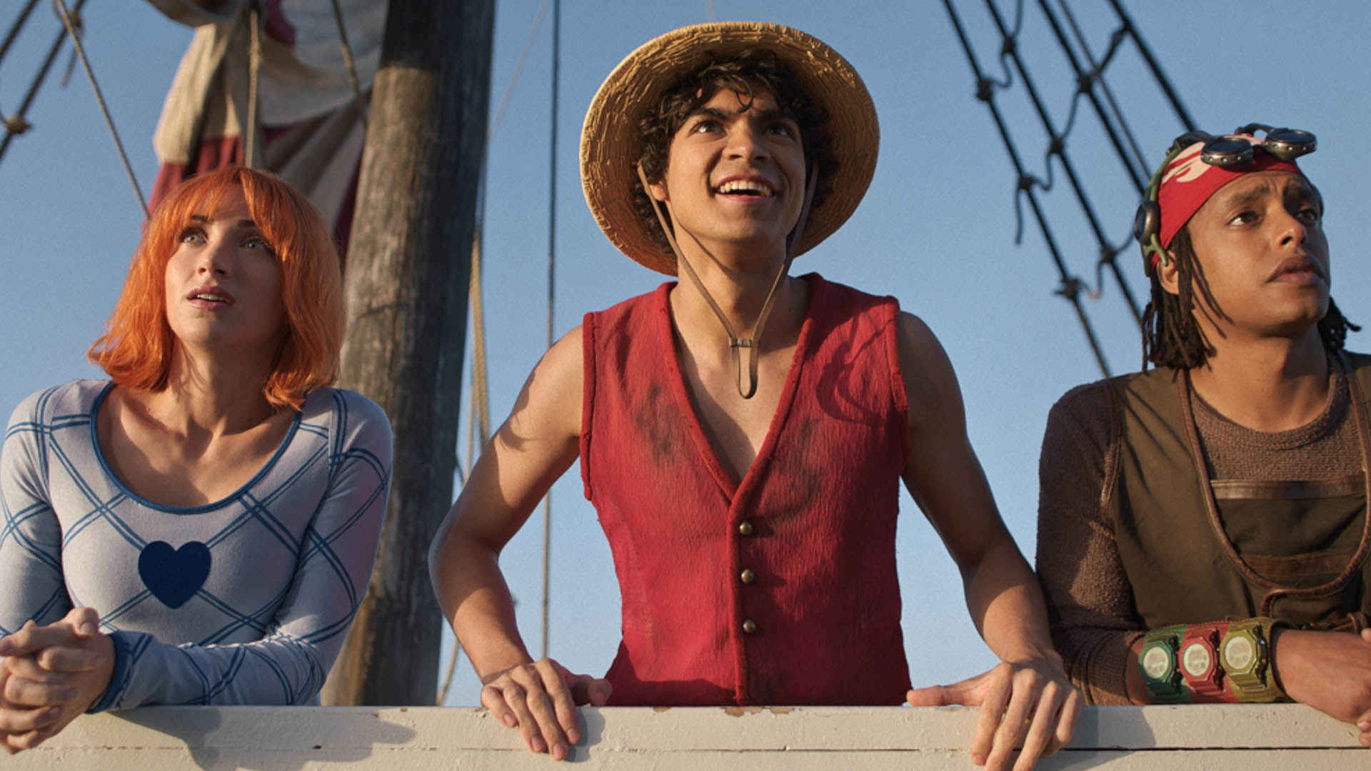 A photo of the cast of One Piece.