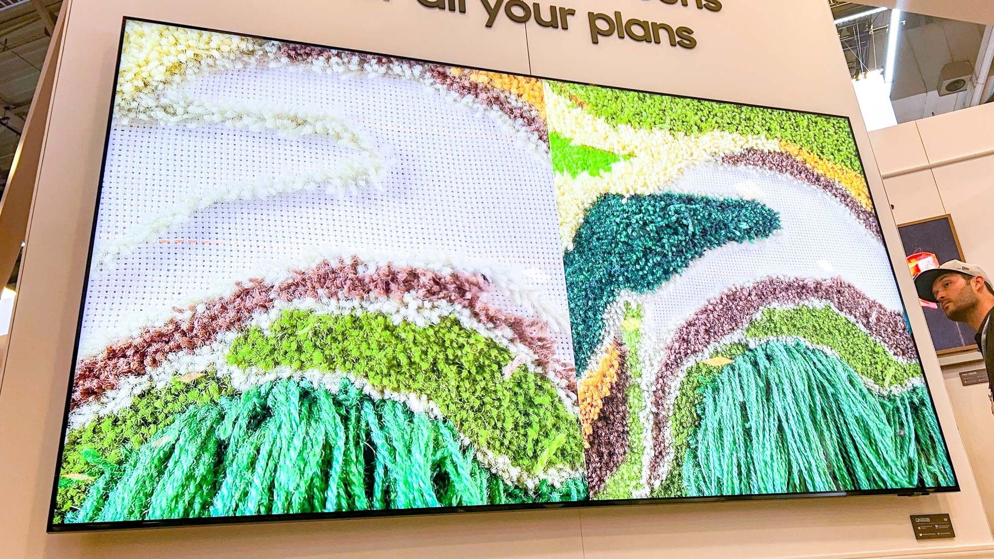 The Samsung QN100B Neo QLED TV at CEDIA 2022.