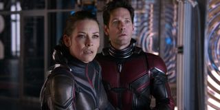 Evangeline Lilly as Hope van Dyne/Wasp and Paul Rudd as Scott Lang/Ant-Man in Ant-Man and the Wasp (2018)