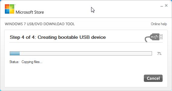 Creating bootable USB drive