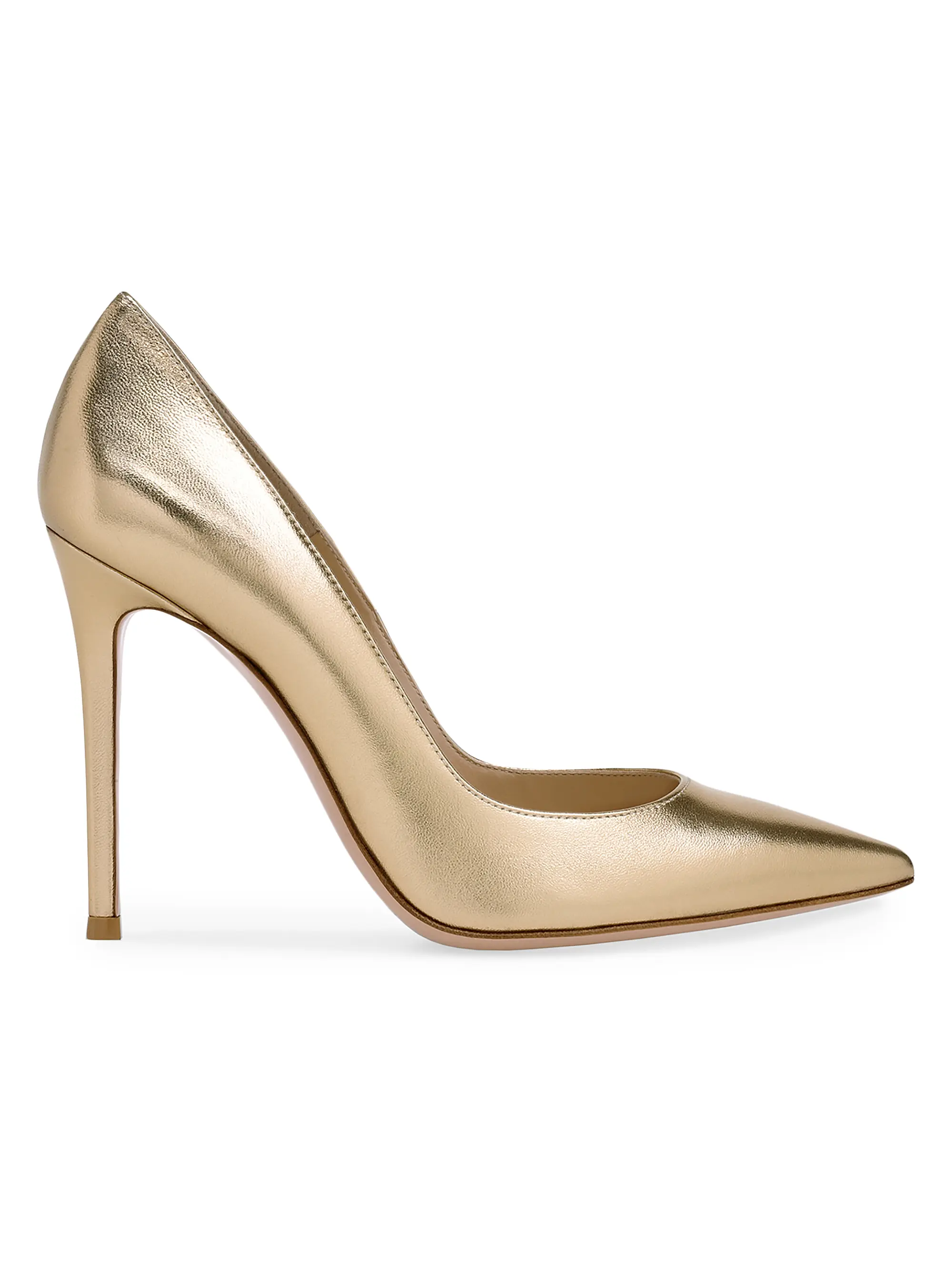 105mm Metallic Leather Pumps