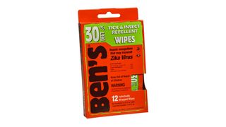 Ben's Wipes insect repellent on white background