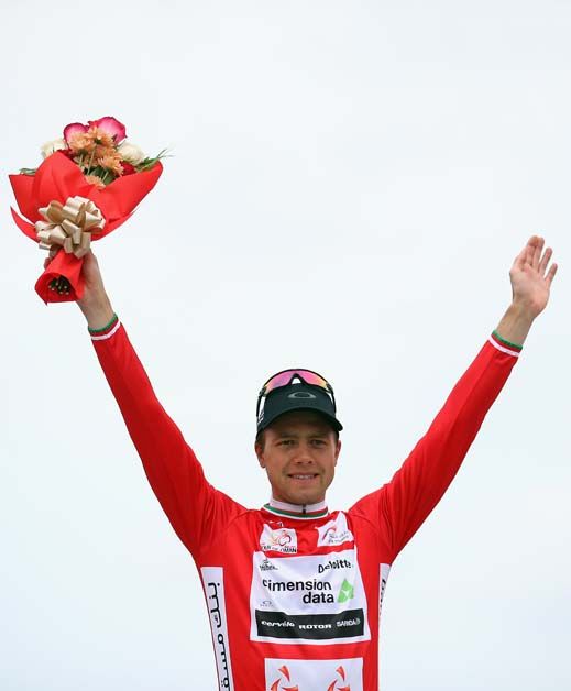 Edvald Boasson Hagen finished safely to keep his lead