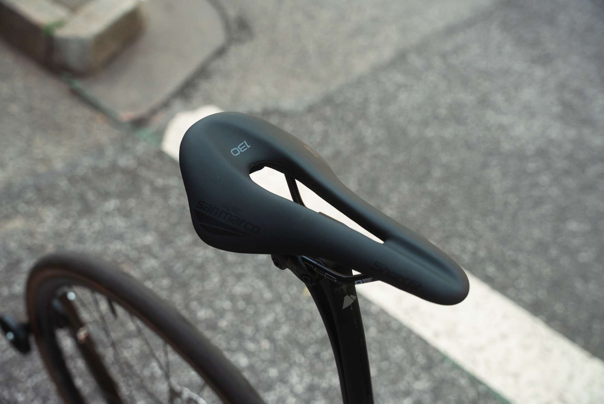 Selle San Marco shortfit 130 saddle close up