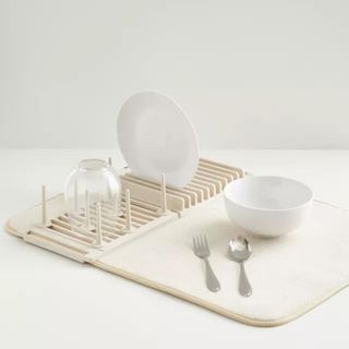 Dish rack from Urban Outfitters kitchen organization for small space