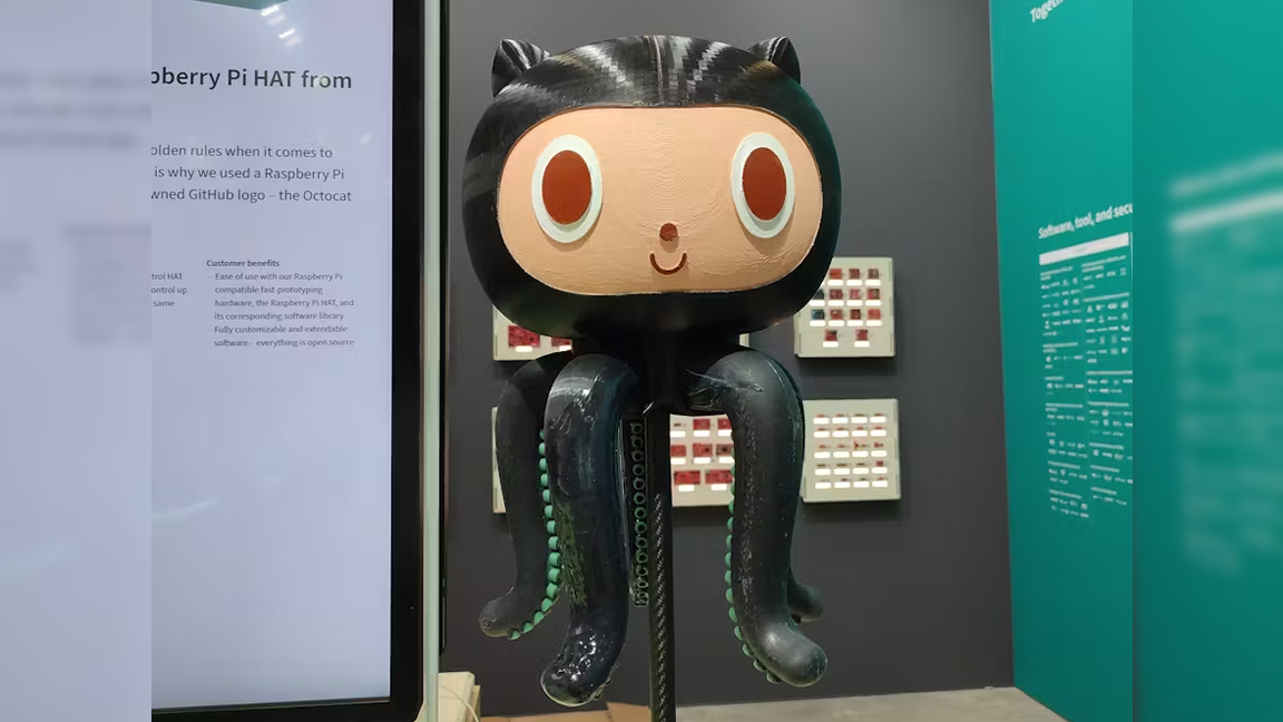 Raspberry Pi brings GitHub's Octocat to life, with tentacles that wiggle
