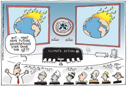 Political Cartoon World Climate Action UN Conference
