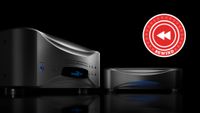 Esoteric Grandioso K1XE and PS1 XE on a black background with a red Rewind roundel in the top right corner
