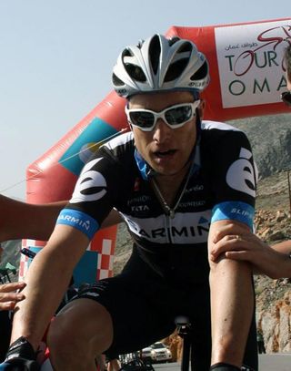 Christian Vande Velde (Garmin-Cervelo) gave it his all on the final section of the climb.