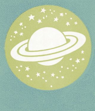 Pop Art Illustration of Saturn