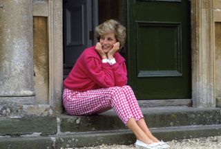 TV tonight: Diana, Princess of Wales, sitting on the steps of Highgrove.