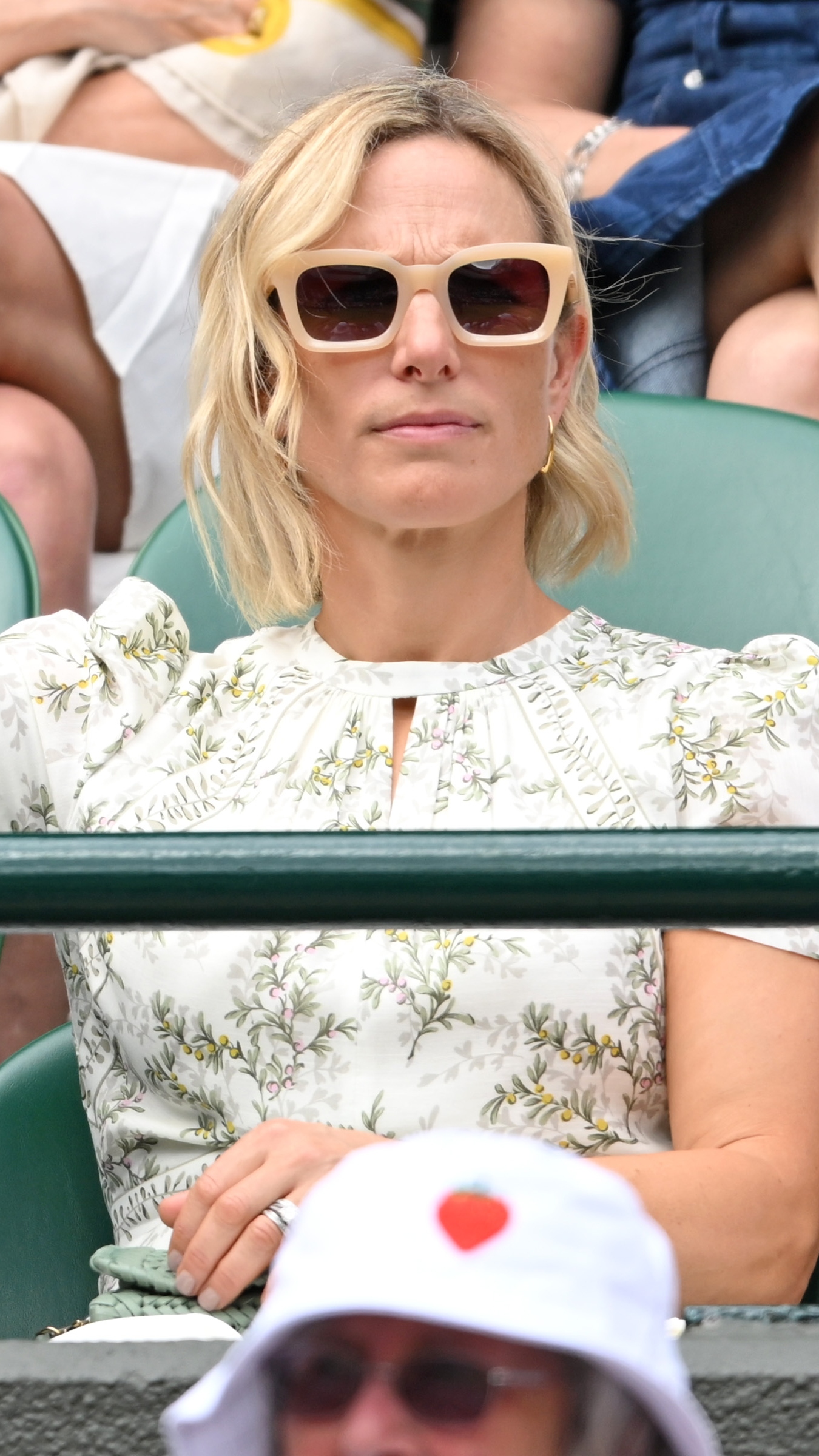 Zara Tindall court-side on day ten of the Wimbledon Tennis Championships at the All England Lawn Tennis and Croquet Club on July 10, 2024