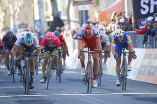 The sprint between Sagan and Kittel on stage 6 of Tirreno-Adriatico