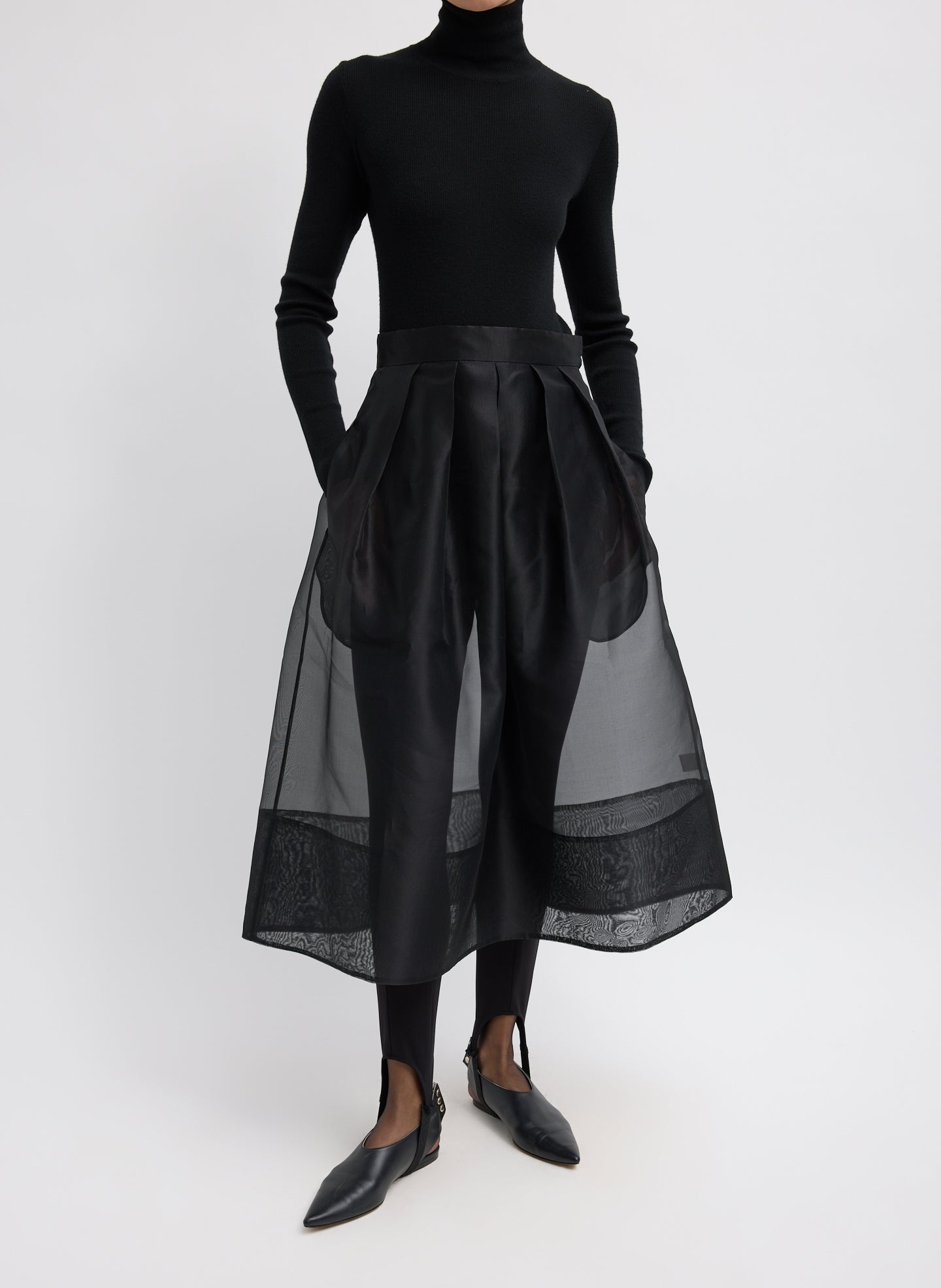 Organza Full Skirt - Black / 00 / W125oz5033