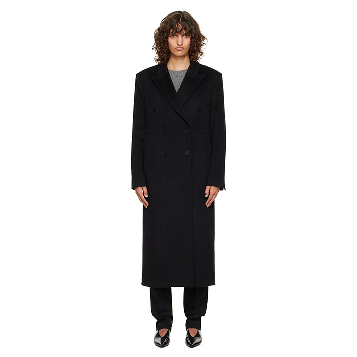 Loulou de Saison, Black Rosco Double Breasted Long Coat