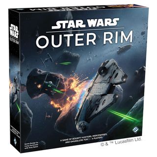 Star Wars: Outer Rim board game box on a white background