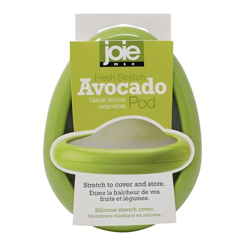 Joie Fresh Stretch Pod Avocado Storage Container, Silicone Food Saver, Keeps Leftover Produce Flavorful and Firm in Fridge, Reusable Kitchen Gadget, Dishwasher Safe, Bpa-Free