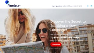 Website screenshot from Pimsleur (November 2024)