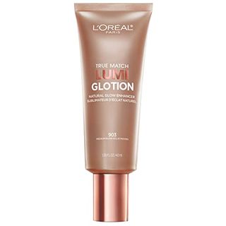 L'oreal Paris Makeup True Match Lumi Glotion, intensificador de brilho natural, iluminador iluminador, gotas bronzeadoras para um brilho beijado pelo sol, 903 médio