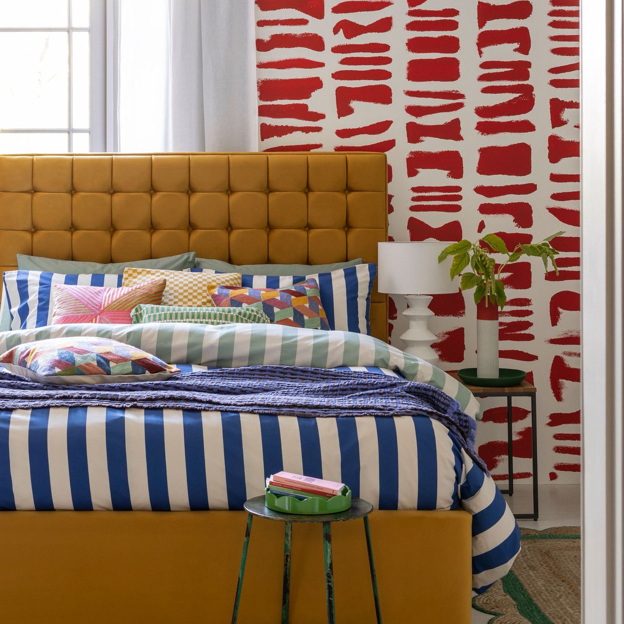 Maximalist bedding trends 2025: stripes, ruffles, and gingham | Ideal Home