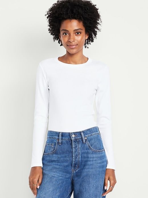 Snug Long-Sleeve Crew-Neck T-Shirt