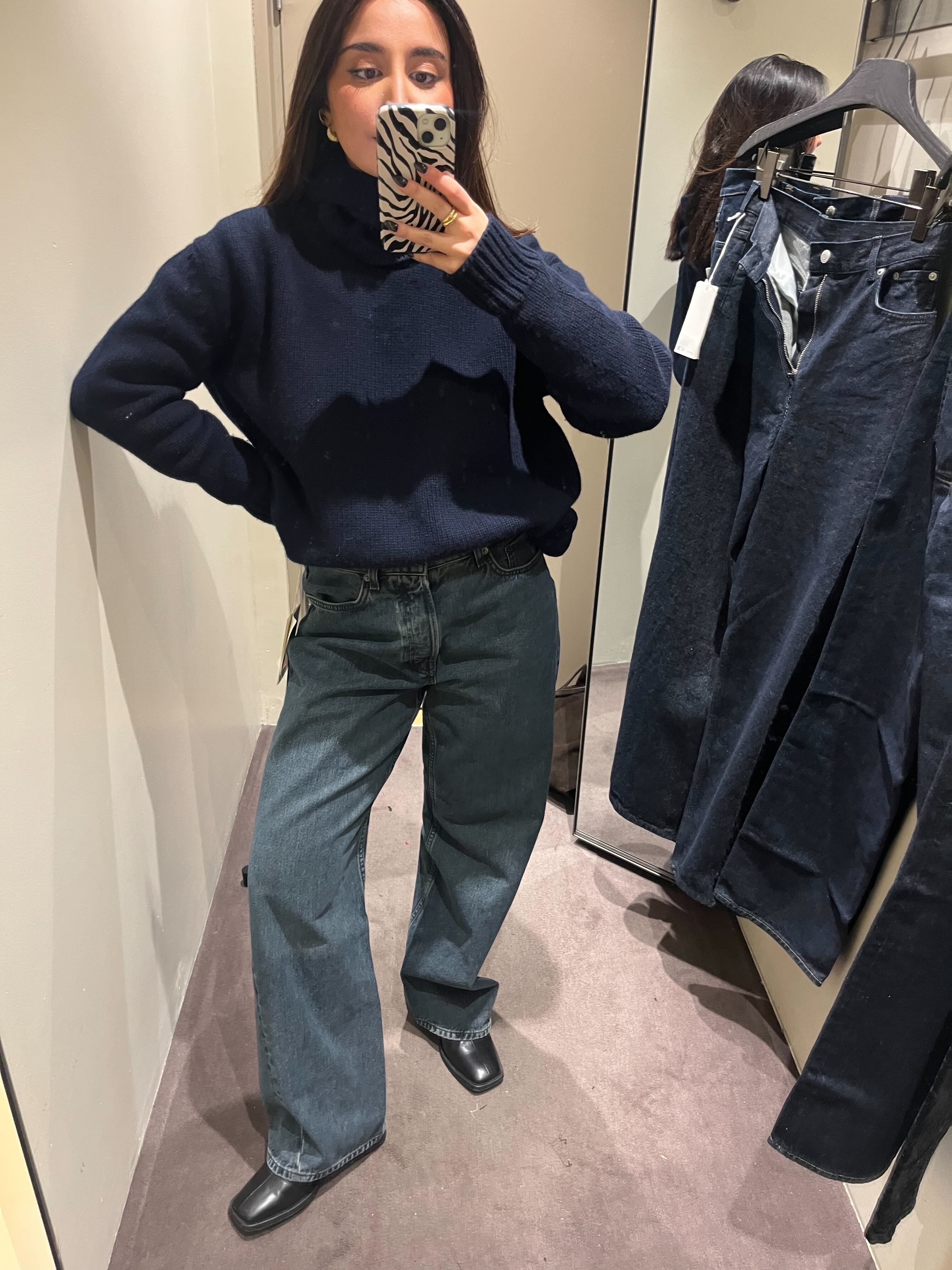 Marina wearing the COS facade jeans