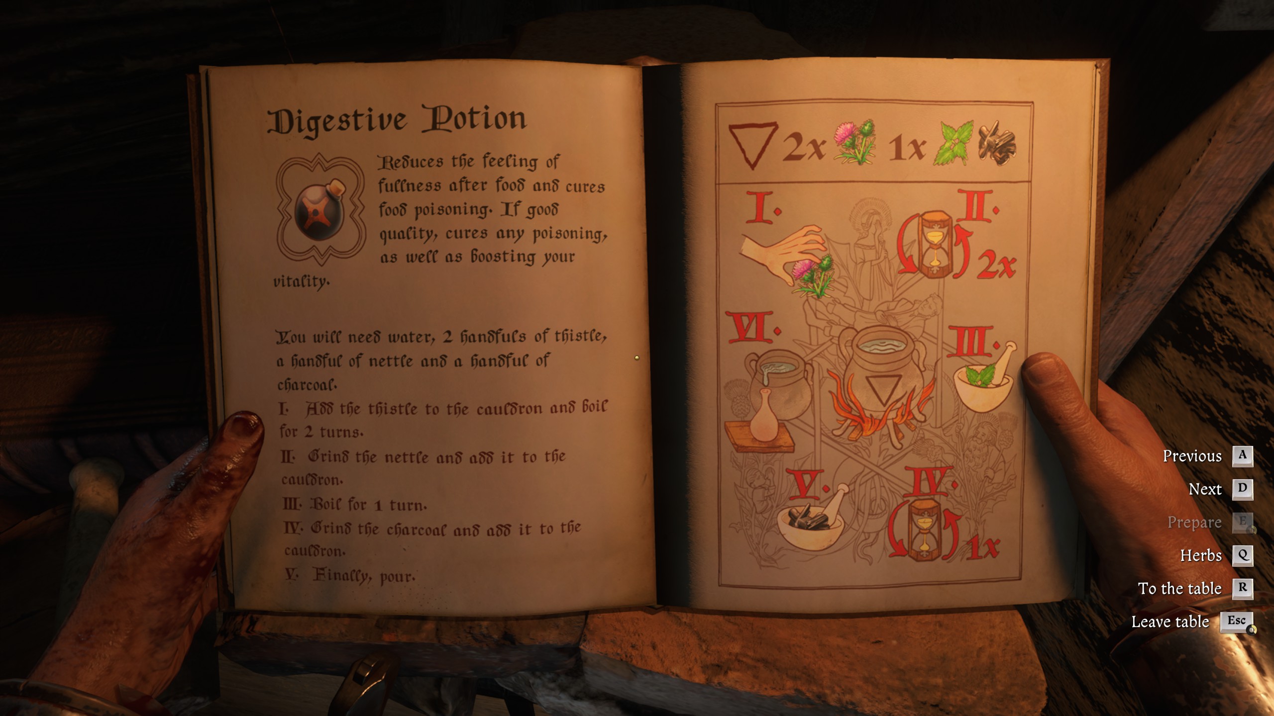 KCD 2 food poisoning - Digestive potion recipe